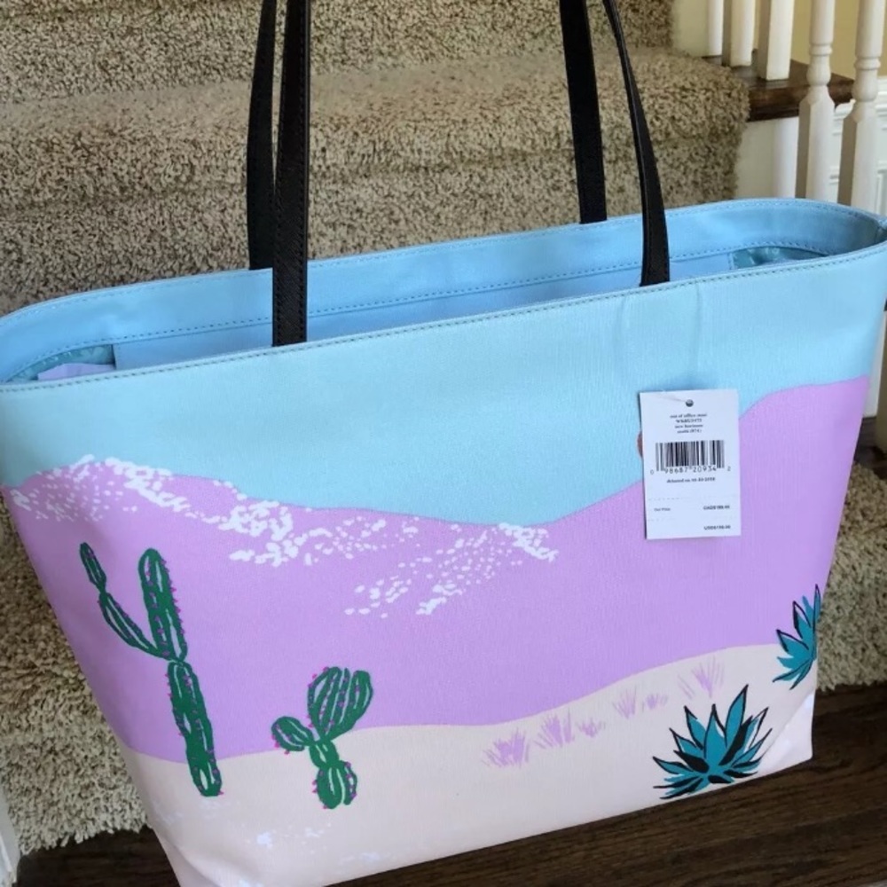 NWT KATE SPADE OUT OF OFFICE REMI TOTE CACTUS BAG - Picture 4 of 7
